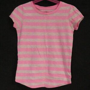 GEORGE | 4T | Striped Pink Short Sleeve Shirt